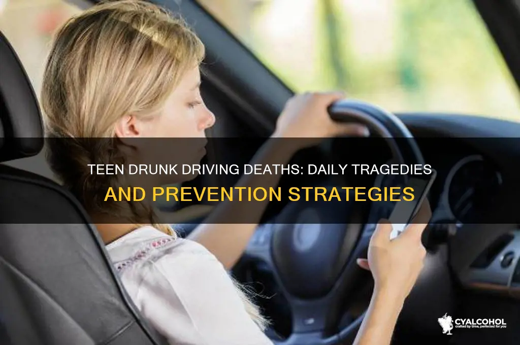 how many teenagers die from driving alcohol daily