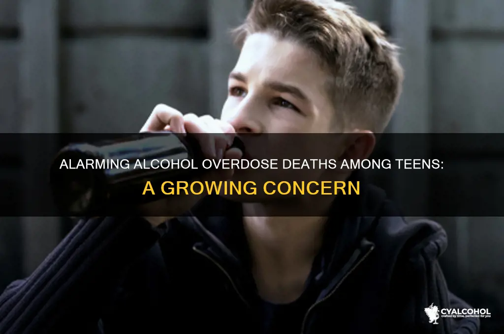how many teens have died from alcohol overdose