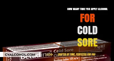 Treating Cold Sores: Alcohol Application Frequency