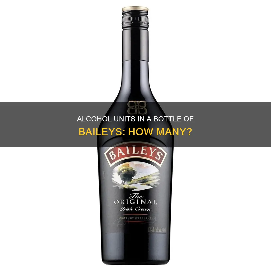 how many units of alcohol in a bottle of baileys