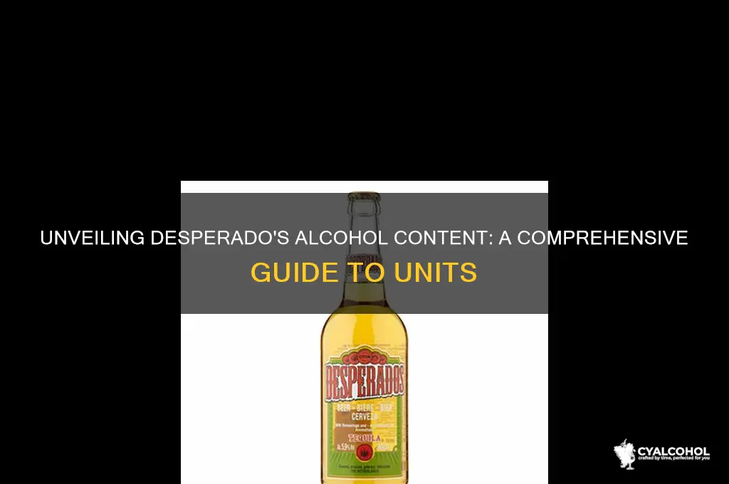 how many units of alcohol in a desperado