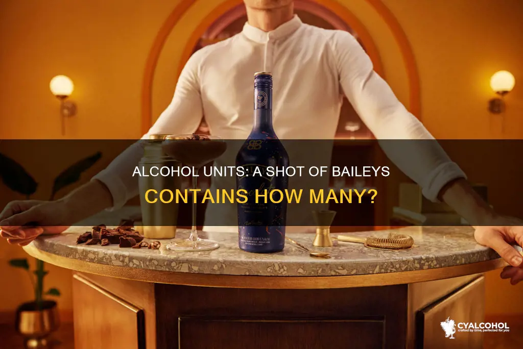 how many units of alcohol in a shot of baileys