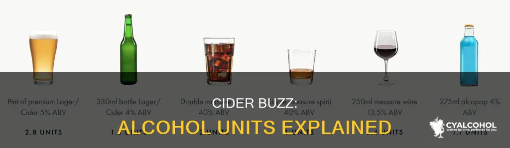 how many units of alcohol in half a cider