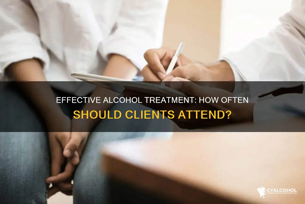 how often does a client attend outpatient alcohol treatment