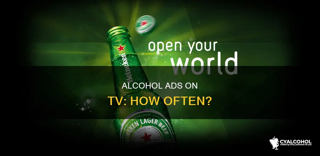 how often is there an ad on alcohol on tv