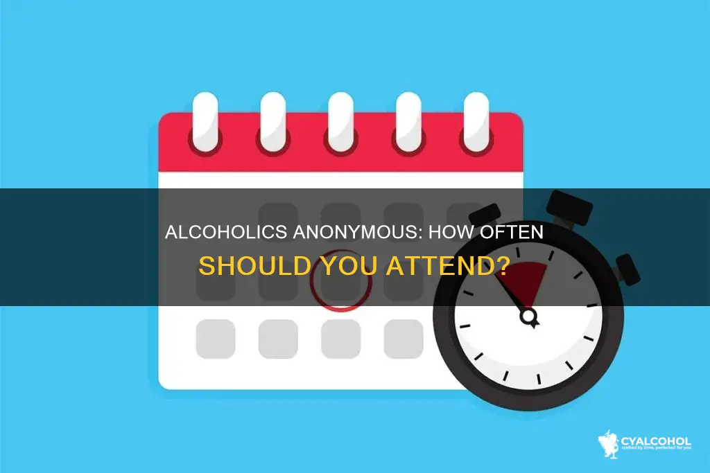 how often should an alcoholic go to aa meetings