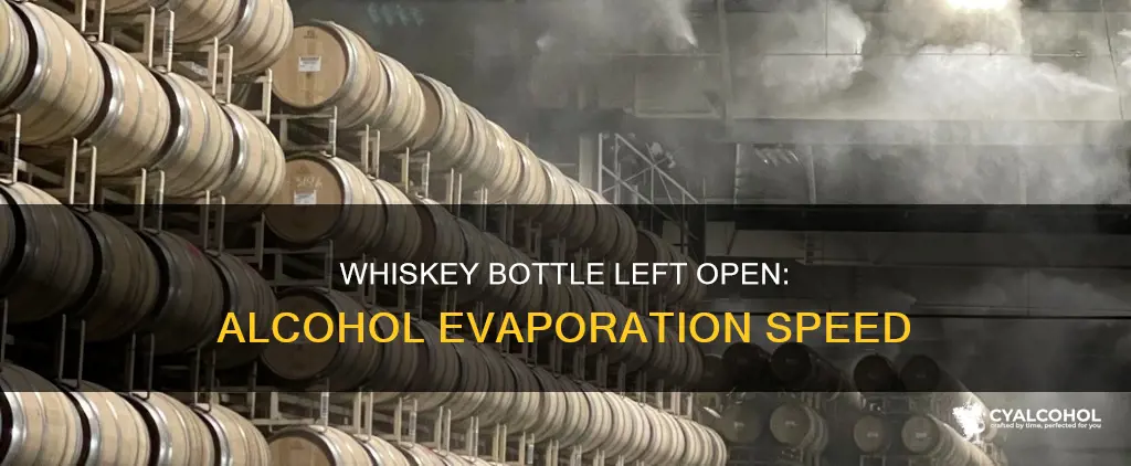 how quickly does alcohol evaporate from open whiskey bottle