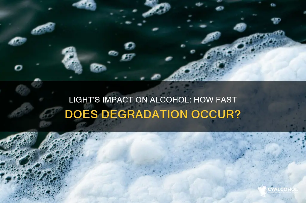how quickly does light damage alcohol