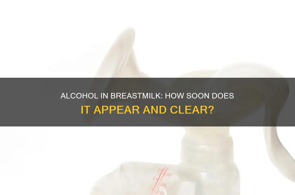 how soon is alcohol in breastmilk