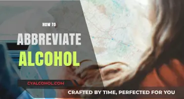 Quick Guide: Abbreviating Alcohol Names for Easy Reference and Use