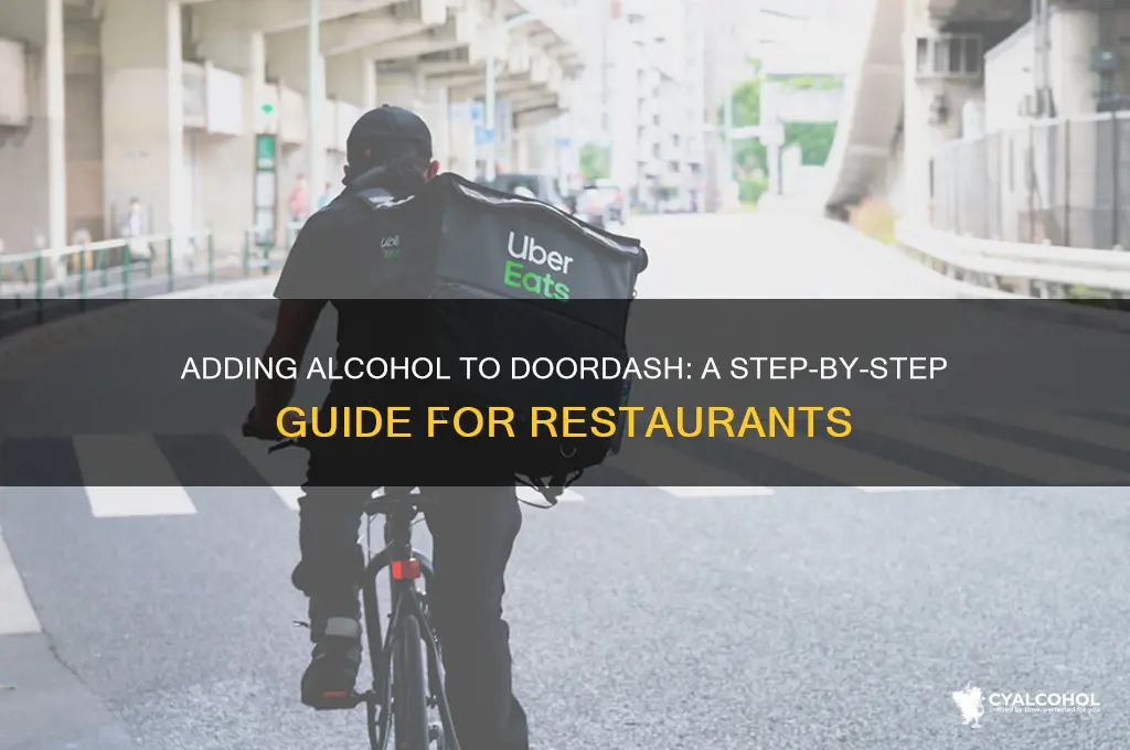 how to add alcohol to doordash