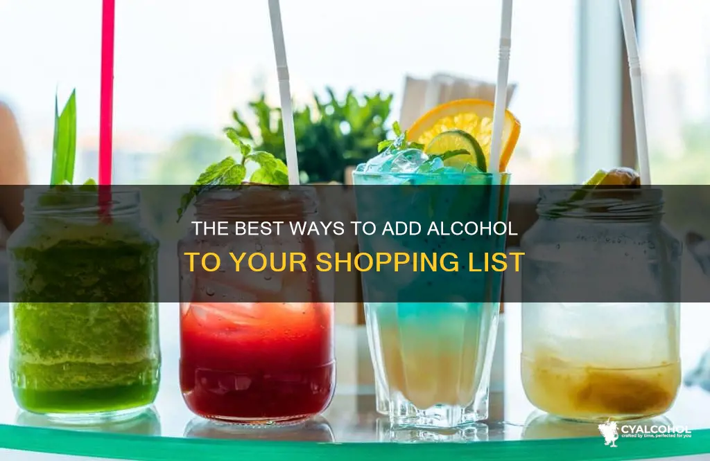 how to add an alcohol on the least subside