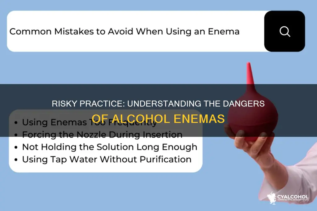 how to alcohol enema