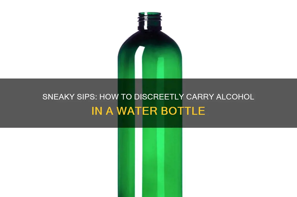 how to alcohol in water bottle