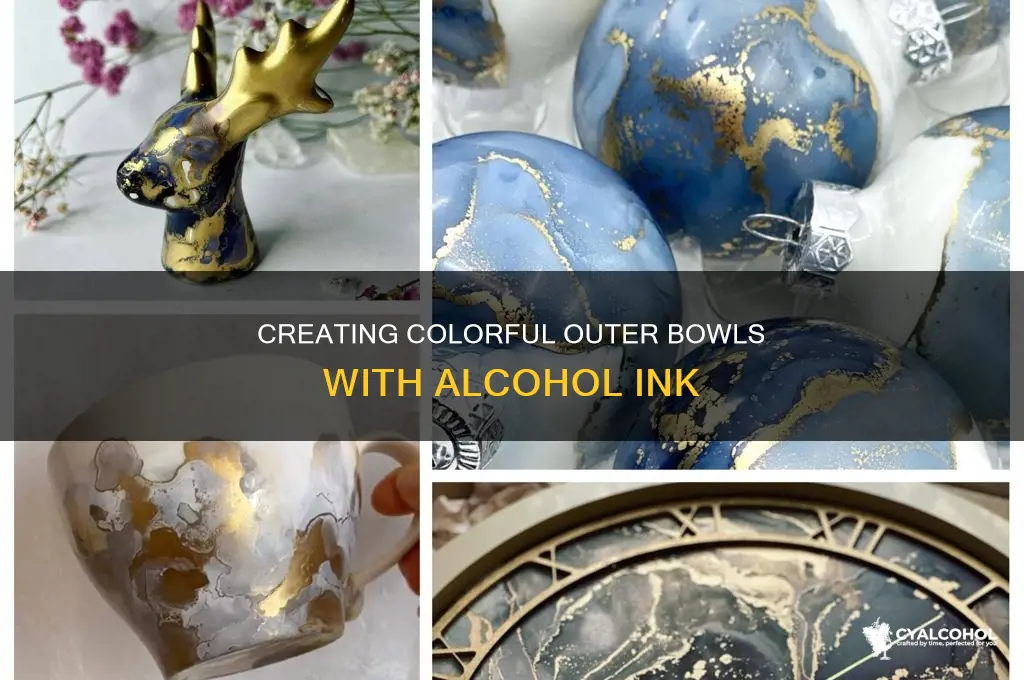 how to apply alcohol ink to outer bowls