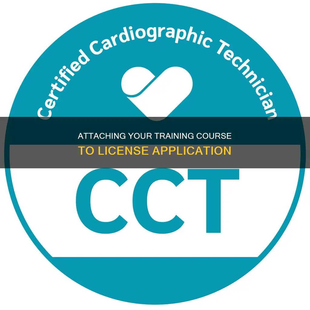 how to attach alcohol training course to license applicatin
