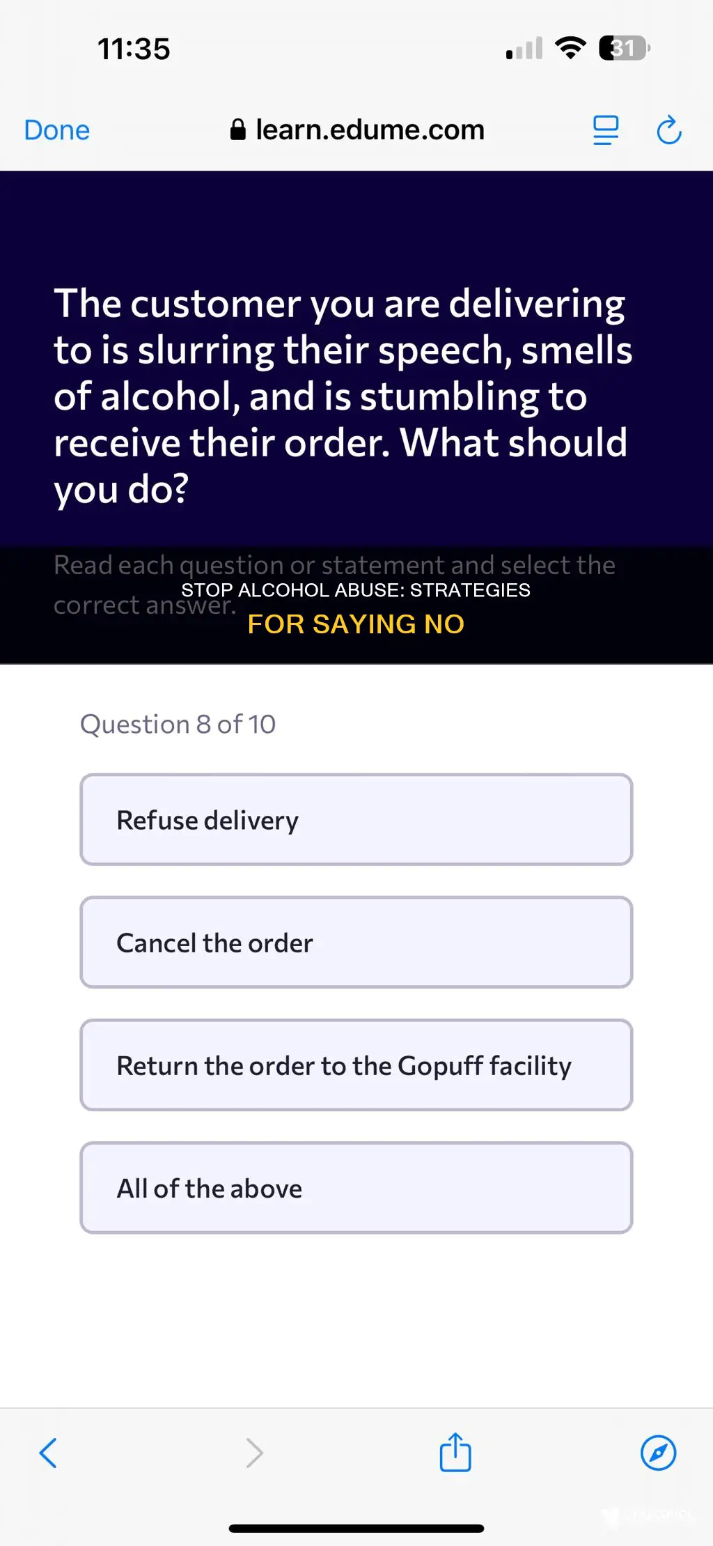 how to avoid or say no to alcohol abuse