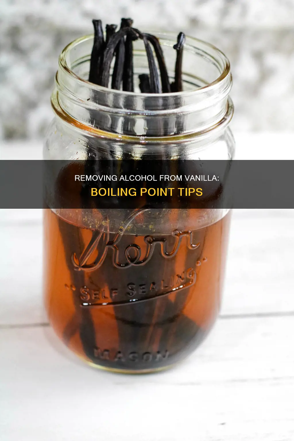how to boil taste of alcohol out of vanilla