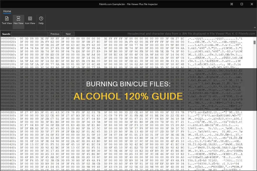 how to burn bin cue files with alcohol 120