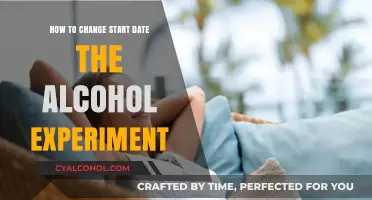 Delaying The Alcohol Experiment: Changing Start Dates