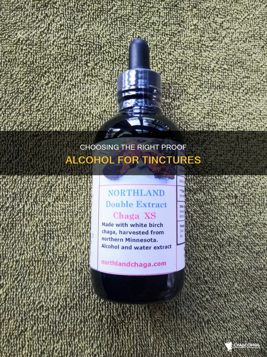 how to choose a proof of alcohol for tinctures