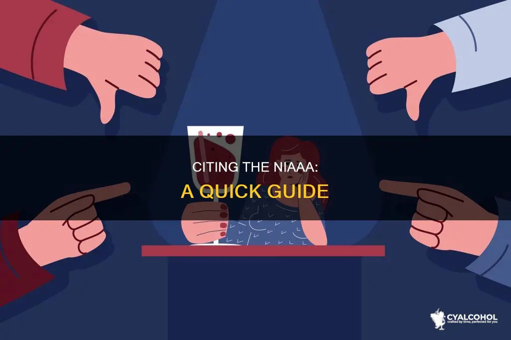 how to cite national institute on alcohol abuse and alcoholism