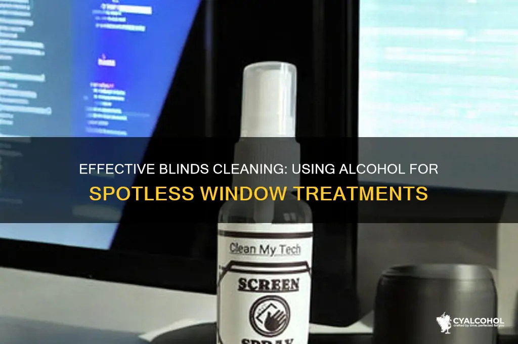 how to cleaning blinds with alcohol