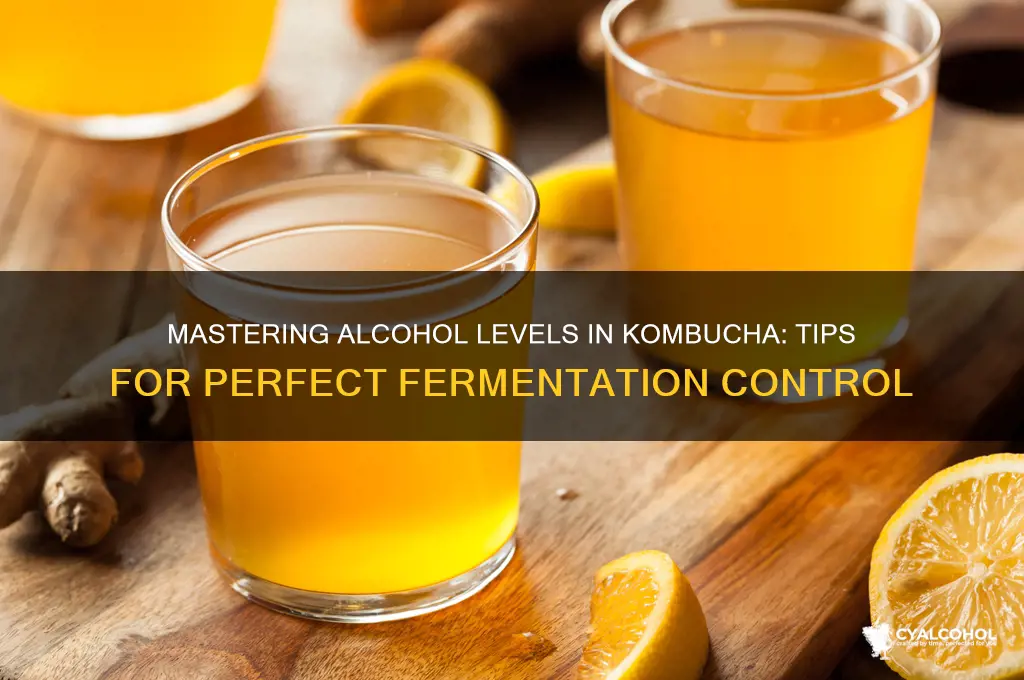 how to control alcohol in kombucha