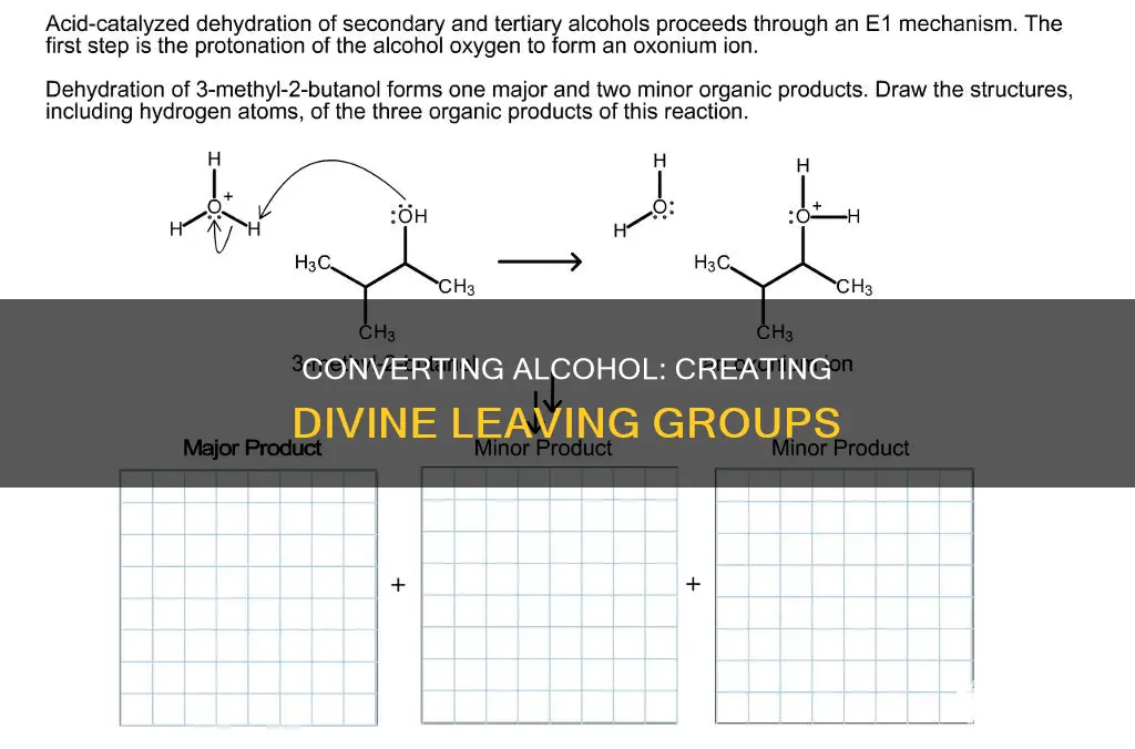 how to convert alcohol into a god leaving group