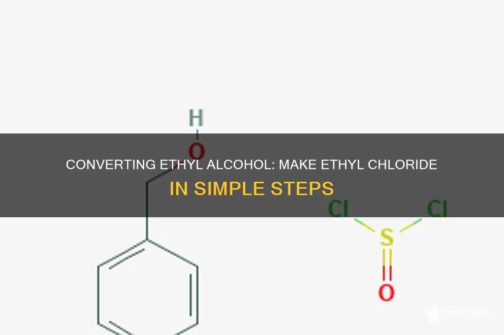 how to convert ethyl alcohol to ethyl chloride