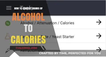Alcohol to Calories: Converting Grams to Energy