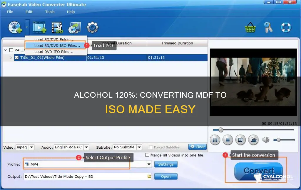 how to convert mdf to iso with alcohol 120