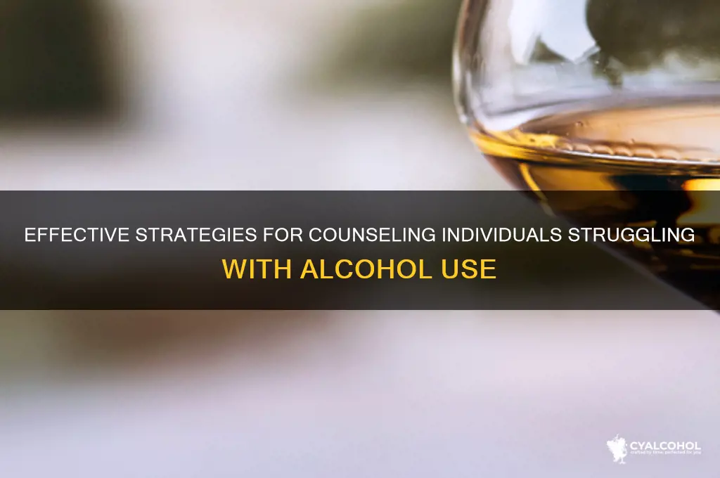 how to counsel someone about alcohol