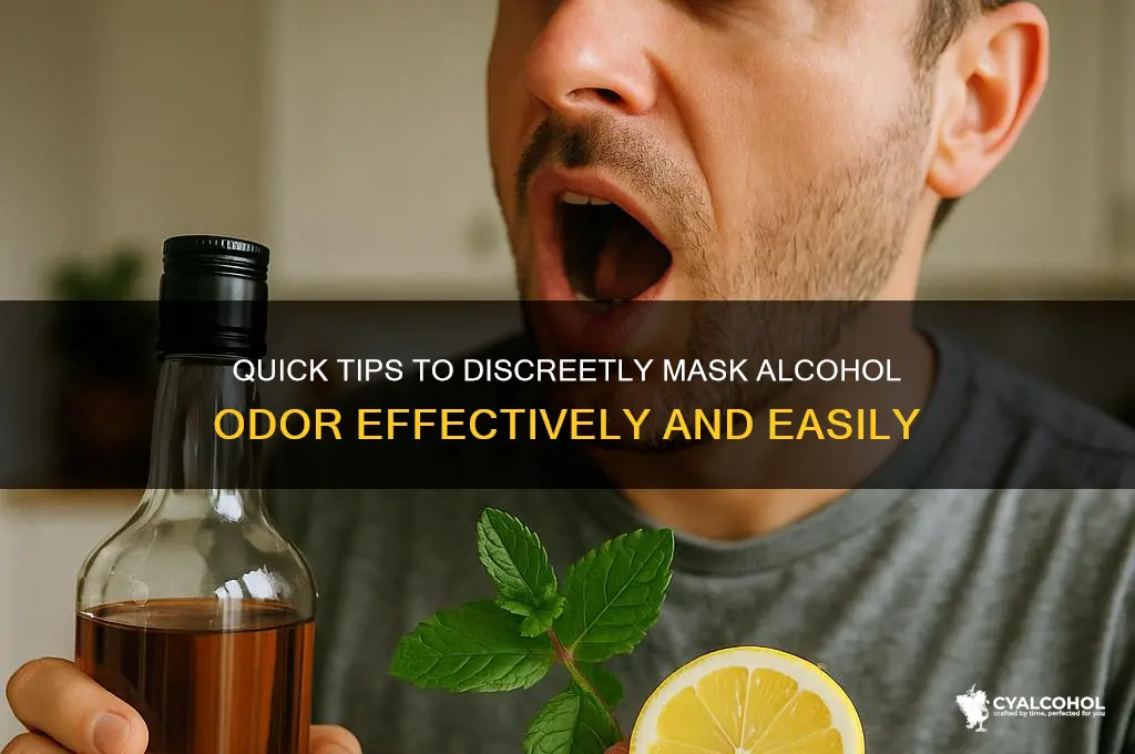 how to cover alcohol smell