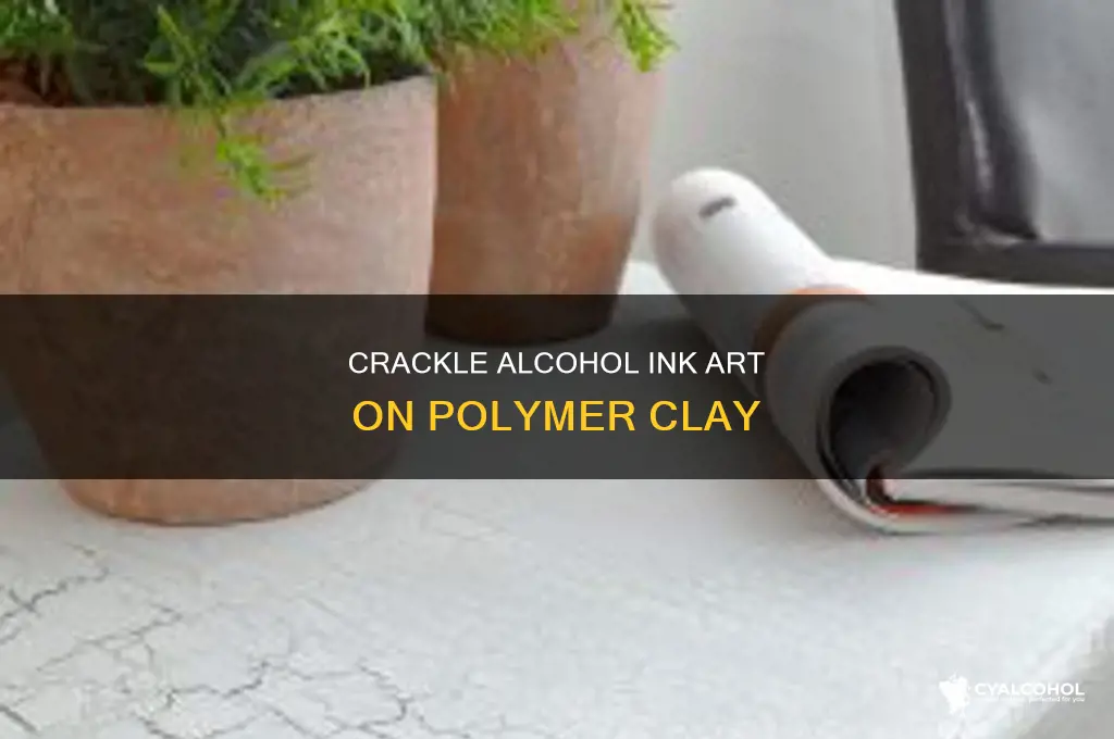 how to crackle alcohol ink on polymer clay