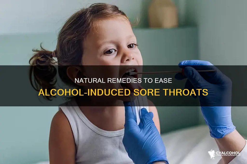 how to cure a sore throat from alcohol