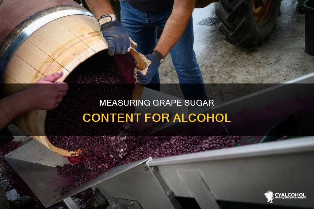 how to decide the alcohol rate in grape in sugars
