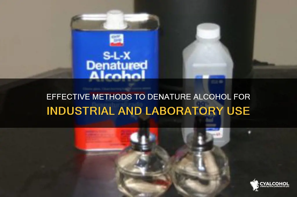 how to denature alcohol