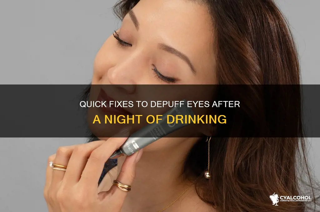 how to depuff eyes after alcohol