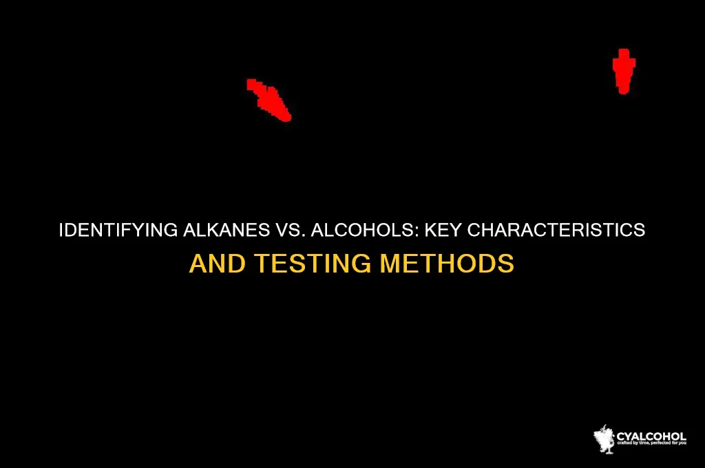 how to determine alkane or alcohol