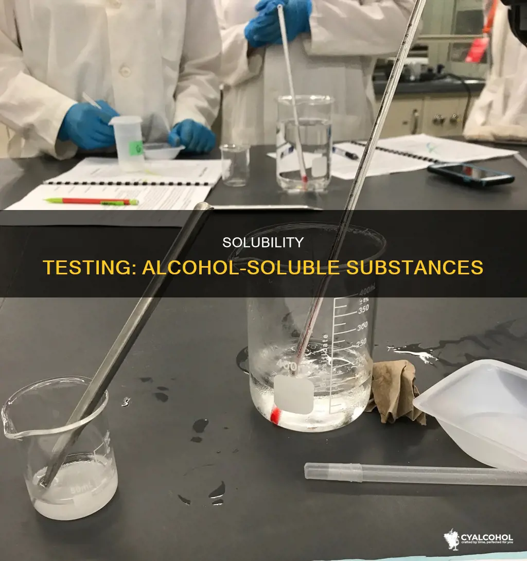 how to determine if a substance is soluble in alcohol