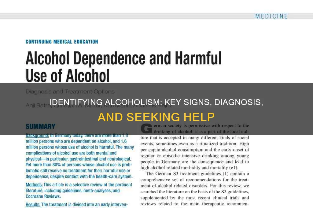 how to diagnosis alcoholism