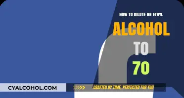 Diluting Ethyl Alcohol: Achieving 70% from 99%