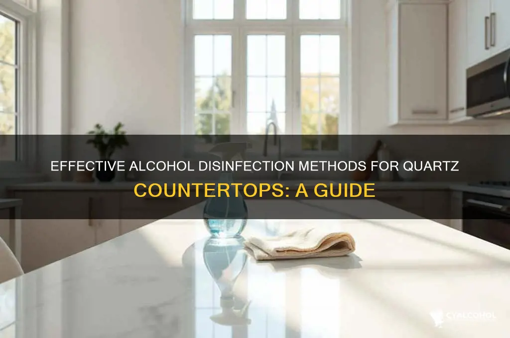 how to disinfect quartz countertops alcohol