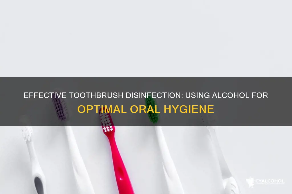 how to disinfect toothbrush with alcohol