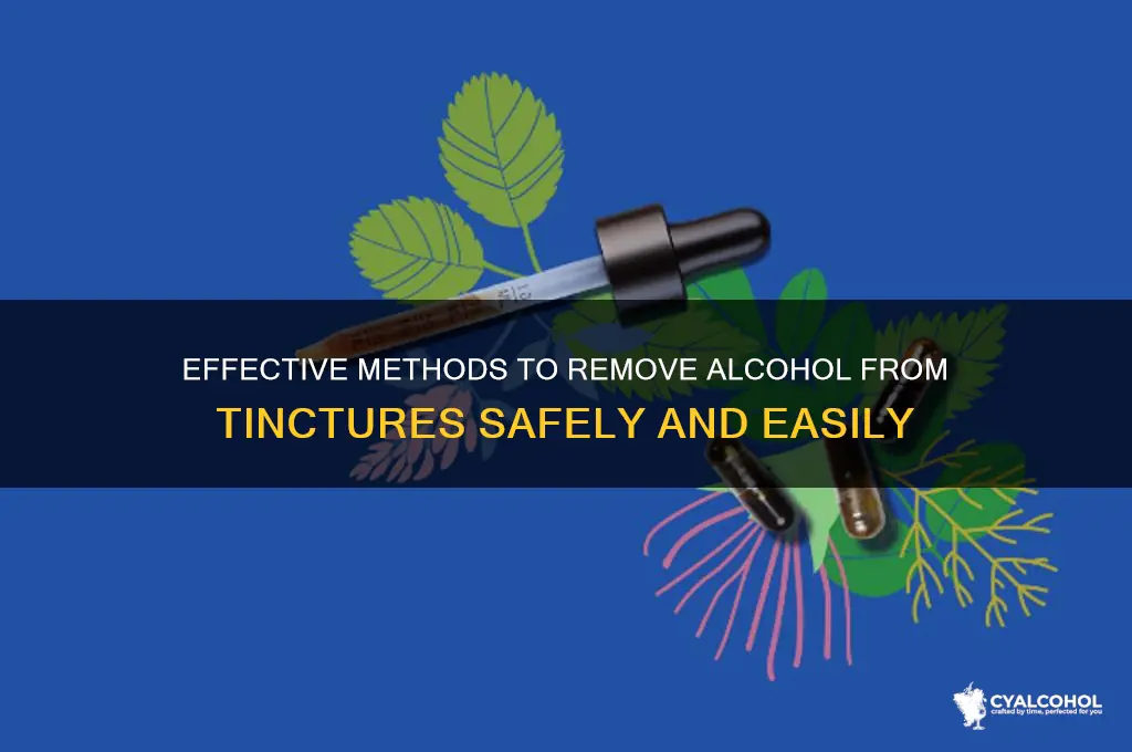 how to dissipate alcohol from tinctures