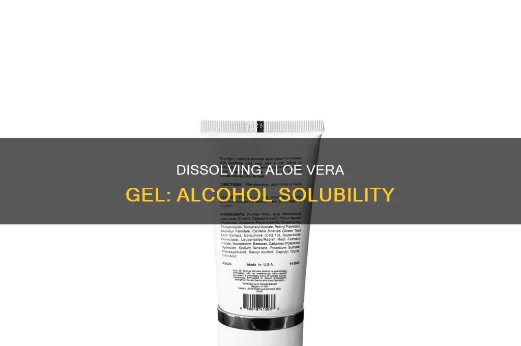how to dissolve aloe vera gel in alcohol