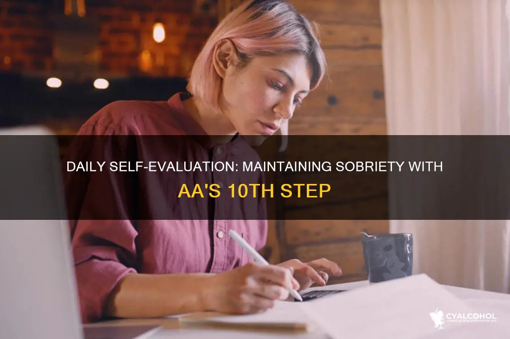 how to do a 10th step alcoholics anonymous