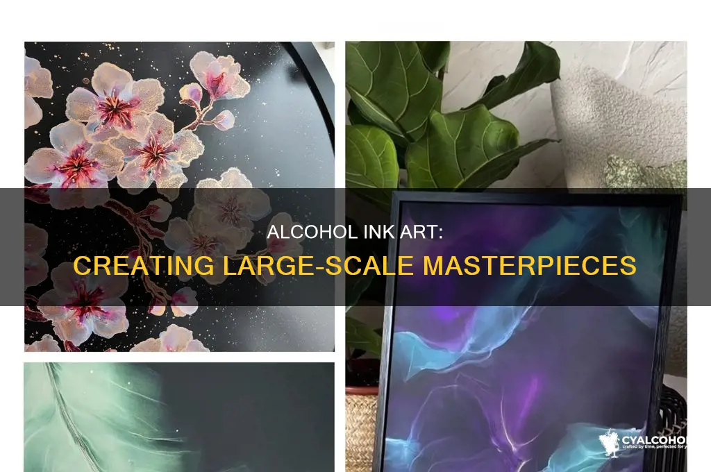 how to do a large alcohol ink painting