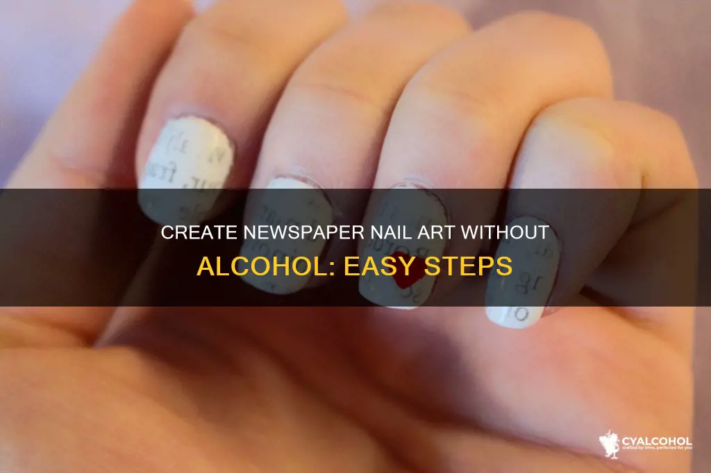how to do nail art with newspaper without alcohol